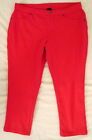 MeMoi Jazzy RED/PINK Fashion Legging Stretch Capri Pants M/L * New $45