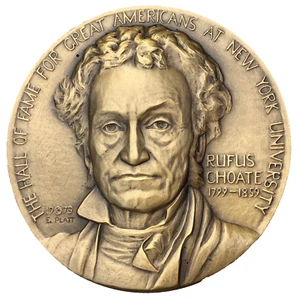 Rufus Choate Hall of Fame for Great Americans Medal, 1973 by Eleanor Platt - Picture 1 of 2