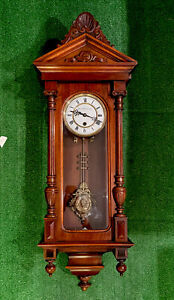 Ornate Antique German Vienna Regulator Wall Clock - Gustav Becker