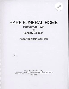 Hare Funeral Home Death Records Asheville North Carolina - Picture 1 of 2