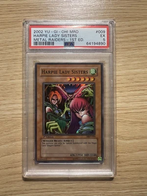 2002 Yu-Gi-Oh! MRD-009 Harpie Lady Sisters 1st Edition PSA 5 - Image 1 of 2