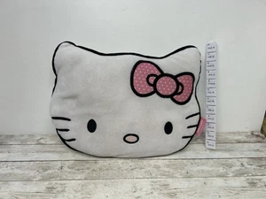 Hello Kitty Sanrio offizielles 2012 süßes Gesicht kopfförmiges Plüschkissen Kissen Schleife! - Bild 1 von 5