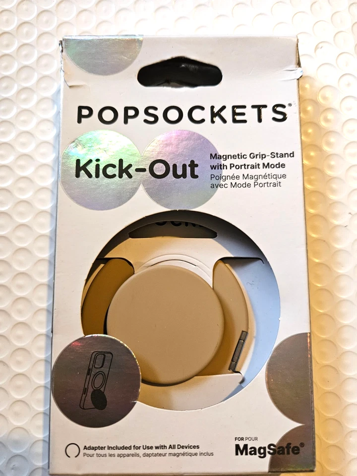 PopSockets Kick-Out MagSafe Round Phone Grip & Stand Ring for iPhone - Latte - Image 1 of 2