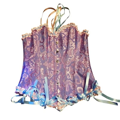 no brand pink and purple corset size xs - Image 1 of 4