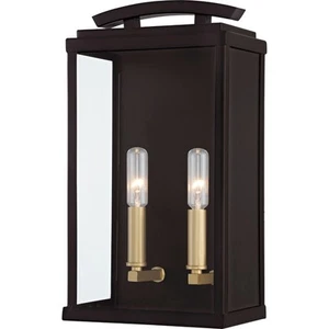 QUOIZEL ALM8408WT, DISPLAY OPEN BOX, OUTDOOR WALL 2-LIGHT - Picture 1 of 1