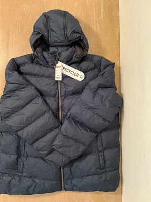 32 Degrees Heat Jacket Mens 2XL Navy Packable Puffer Hooded Warm Recycled - Image 1 of 4