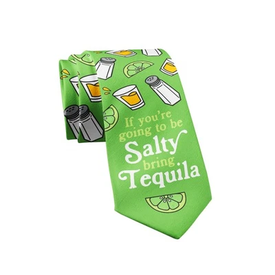 If You're Going to Be Salty Bring Tequila Tie Novelty Ties for Men Funny - Image 1 of 4