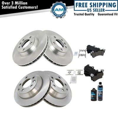 Kit de pastillas de freno y rotor cerámico delantero trasero con productos químicos para VW Porsche Audi Foto 1 de 4