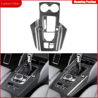 16PCS For Audi A3 S3 RS3 8V 2013-19 Carbon Fiber Set Gear Shift Panel Cover Trim - Image 1 of 4