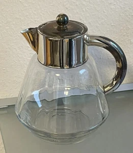 Traumhafter Glaskrug,Karaffe,versilbert, Antik,DRGM(1891-1945) elegant H:25,5cm - Bild 1 von 4