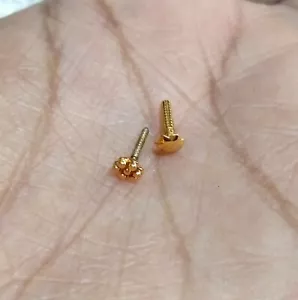Indian Nath 22K Gold Plated Small Nose Ring Valentine's Gift Women Nose Ear Pin - Picture 1 of 6