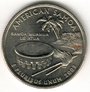USA - 2009P - Washington ¼ $ - American Samoa - Rare - #16600 - Picture 1 of 2