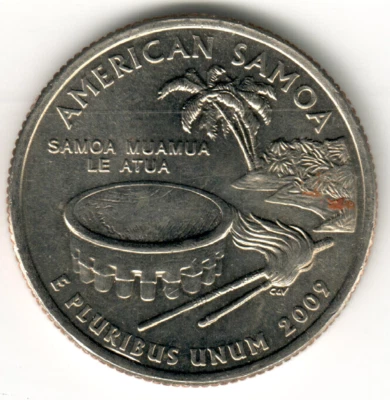 USA - 2009P - Washington ¼ $ - American Samoa - Rare - #16600 - Image 1 of 2
