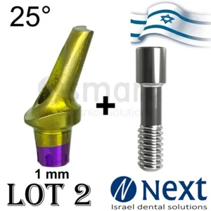 LOTx2 25° deg Abutment MIS conical V3 C1 SP Fit Cementing 1 mm - Picture 1 of 3