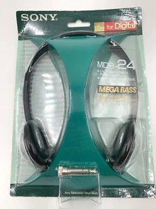 SONY MDR-24 Mega Bass Dynamic Stereo Headphones Vintage Rare NEW/SEALED - Picture 1 of 4