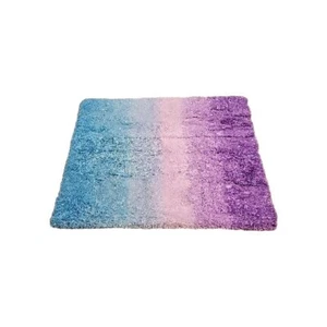 Plüsch Shaggy Kunstfell Teppiche Regenbogen Batik flauschige Fläche 6x9' Fuß blau lila - Bild 1 von 4