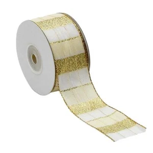 10 Yards/.5\'\' Wired Plaid Scottish Ribbon Wire Edged For - Picture 1 of 6