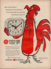 1954 General Electric Alarm Clock Vintage Old Print GE Small Appliance Morning photo