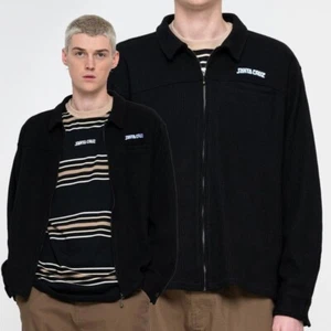 SANTA CRUZ Arch Strip Waffle Long Sleeve Shirt Large  Skateboard Skate Style BLK - Picture 1 of 6