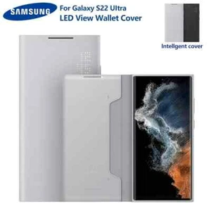 π GENUINE ORIGINAL Samsung LED View Wallet Cover for Galaxy S22 Ultra - Picture 1 of 11