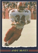 1989 JOGO CFL ANDY McVEY CALGARY STAMPEDERS #123 (UNIVERSITY OF TORONTO)