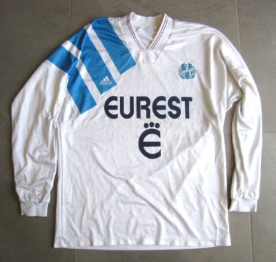 Maillot Olympique Marseille OM Vintage 1993 Eurest Adidas taille XXL - Photo 1/4