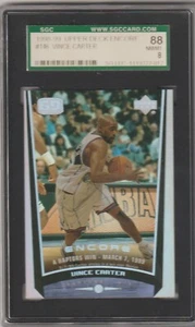 VINCE CARTER; 1998-99 UPPER DECK ENCORE BASKETBALL #146 - SCG GRADED 88 NM/MT RC - Picture 1 of 2