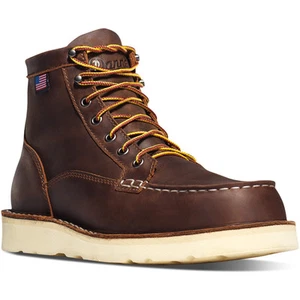 Botas Danner 15563 Puntera de Toro Run Moc Hechas en EE. UU. 6" Suela de Cuña Trabajo Cuero Marrón - Imagen 1 de 4