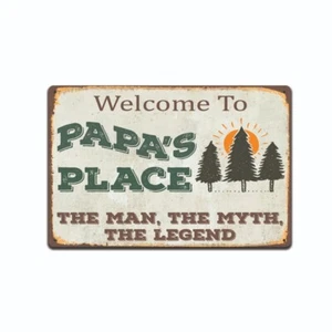 Papa's Place 8 x 12 inch Aluminum Sign TS609 - Picture 1 of 7