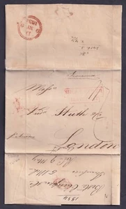1834 DEVONPORT SCHIFFSBRIEF Tampico Mexiko nach London über New Orleans Inhalt FU - Bild 1 von 2