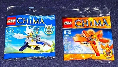 LEGO CHIMA EWAR'S ACRO FIGHTER 30250 & FRAX' PHOENIX FLYER 30264 POLYBAG LOT NEW - Image 1 of 4