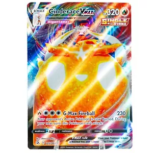 2021 Sword & Shield - Fusion Strike Cinderace VMAX VMAX Rare Holo VMAX 45/264 - Picture 1 of 2