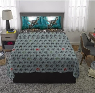 Jurassic World Dominion DINOSAUR Sheet Set - Raptors -  4 Pieces - FULL 🌟NEW🌟 - Image 1 of 4