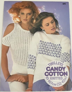 Top sin mangas de encaje para damas + suéter texturizado PATRÓN TEJIDO sargas 6711 - Imagen 1 de 6