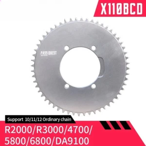 Road Bike Crankset 110BCD Chainring Round Positive Negative Gear Disc Chainwheel - Picture 1 of 37