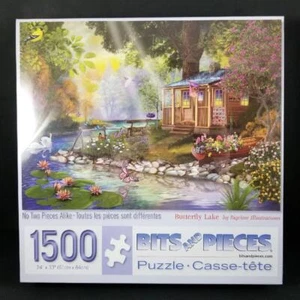 NUEVO Rompecabezas "Butterfly Lake" 1500 Piezas Gansos Cabina Barco - Imagen 1 de 4
