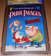 Pure Images #5 (1st Ren & Stimpy) CGC SS SIGNED John Kricfalusi 1990 v3 Spumco