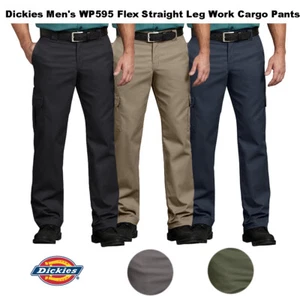 Dickies Mens Flex WP595 Regular Fit Straight Leg Work Uniform Cargo Pocket Pants - Picture 1 of 16