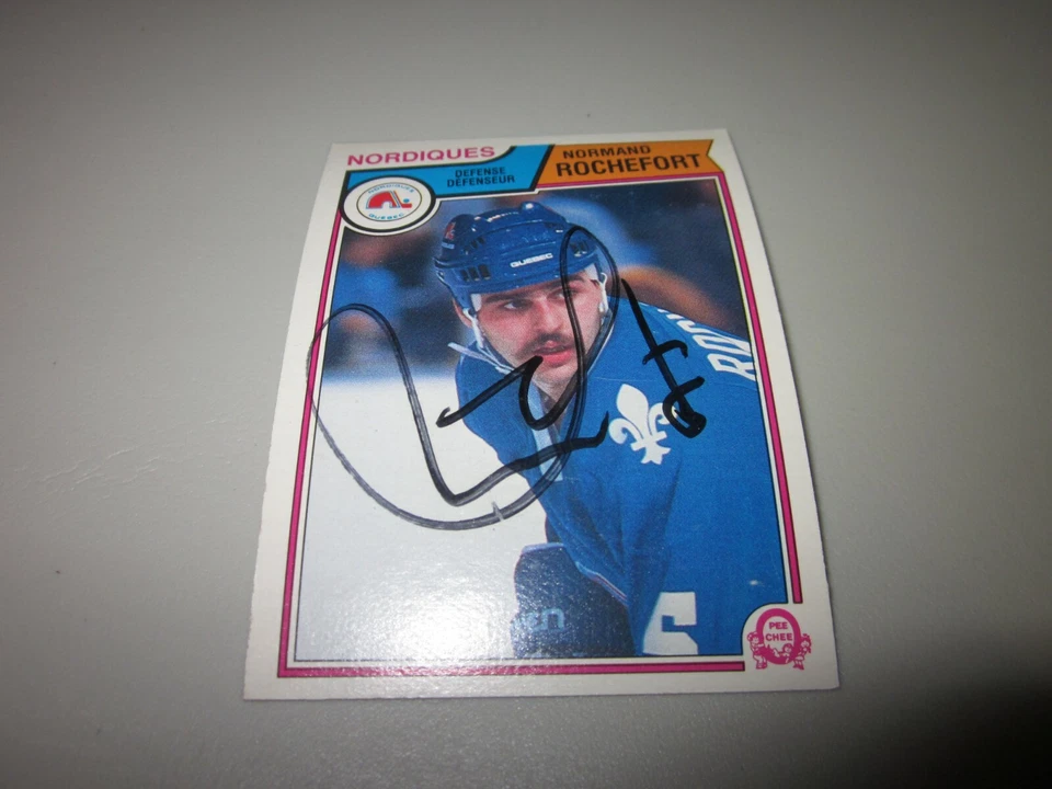 NORMAND ROCHEFORT SIGNED AUTOGRAPHED 1983 OPC O-PEE-CHEE CARD # 300 NORDIQUES - Image 1 of 1