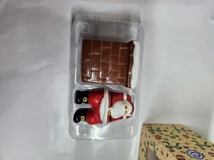 Set ceramica Babbo Natale sale e pepe orpello città Babbo Natale in camino 180 gradi - Foto 1 di 13