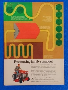 MASSEY FERGUSON 1969 MF12 GARDEN TRACTOR / LAWN MOVER ORIGINAL MF COLOR PRINT AD - Picture 1 of 1