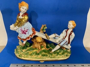 Richard Klemm RK Dresden Germany Porcelain Antique 9" Young Couple Figurine - Picture 1 of 18