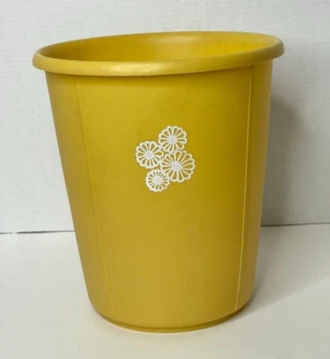 De colección MCM Rubbermaid #2940-4 10" cubo de basura cesta flores amarillo cubo de basura Foto 1 de 4