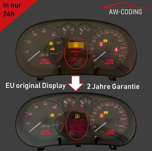 Audi A3 S3 8L FIS Display MFA Pixelfehler Reparatur Tacho Kombiinstrument defekt - Bild 1 von 1