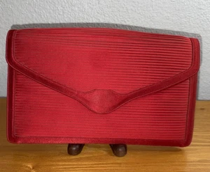 Vintage MCM COBLENTZ ORIGINAL Red Satin Clutch Evening Bag With Change Purse. - Picture 1 of 7