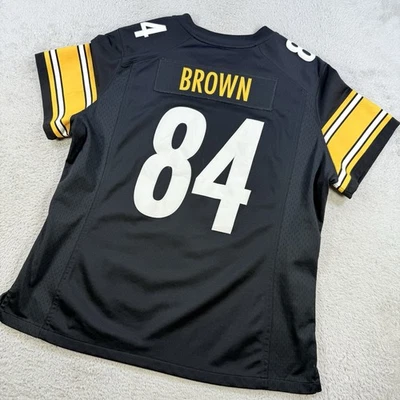 Футболка женская Nike Pittsburgh Steelers Antonio коричневая 2XL черная No84 NFL на поле - Изображение 1 из 4