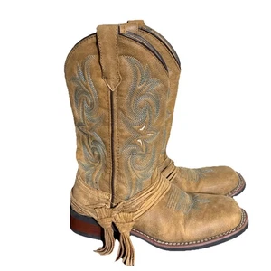 Laredo Sadie 5848 Damen Western Cowboystiefel Leder Obermaterial Größe 6,5 M Braun - Bild 1 von 9
