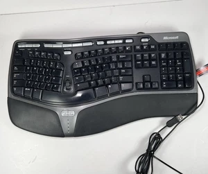 Microsoft Natural Ergonomic Keyboard 4000 v1.0 USB Perfect Condition Free S/H - Picture 1 of 11