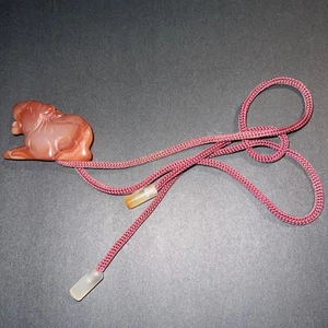 Neat Vintage Necklace with a Ceramic Pendant - Picture 1 of 10