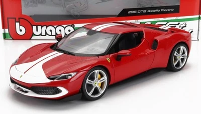 Ferrari 296 GTB Assetto Fiorano Rosso Red 2022 Burago 1:18 Nuovo - Immagine 1 di 2